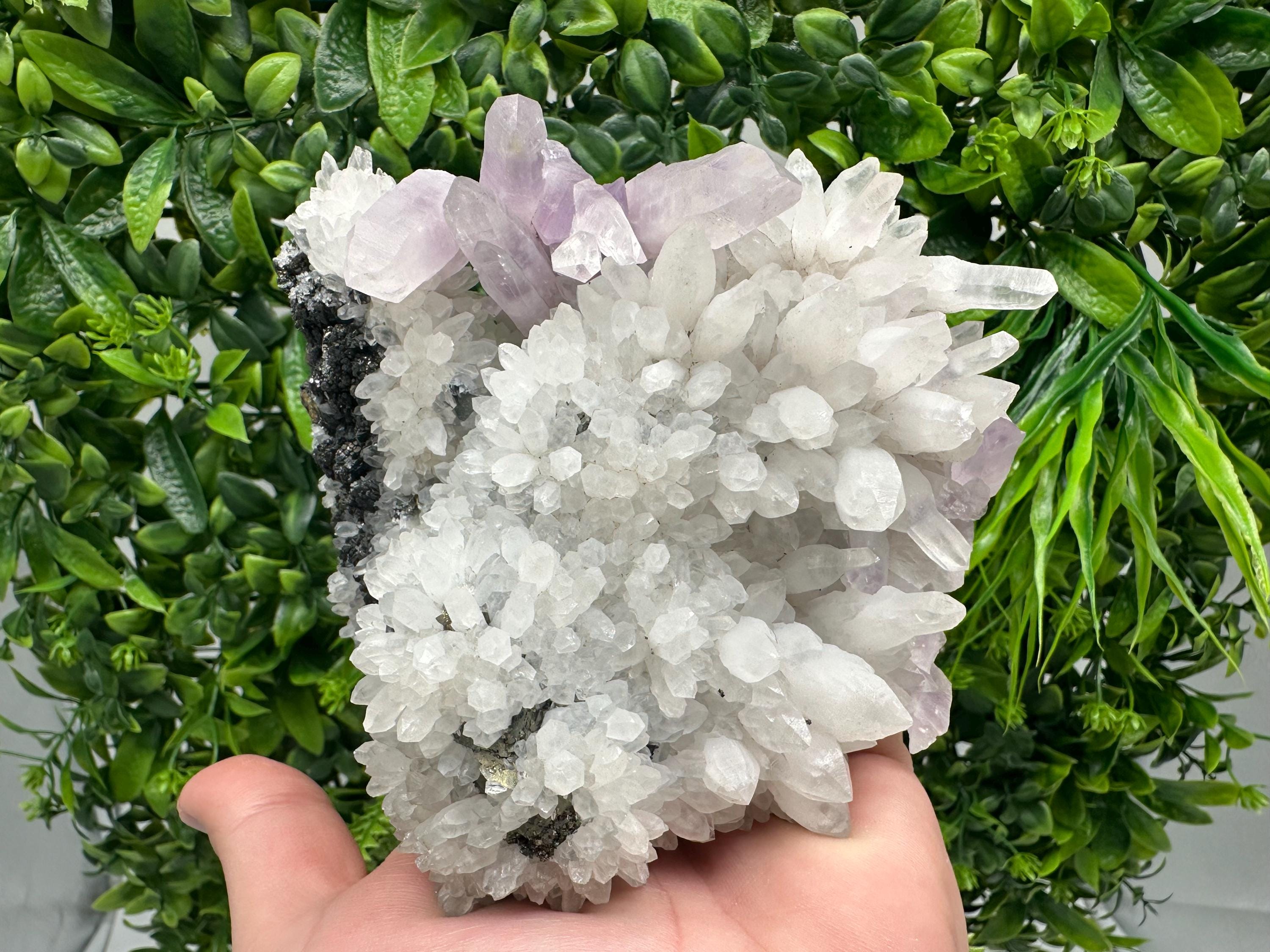 Quartz with Amethyst and Spahelrite, Djurcovo Mine, Bulgaria