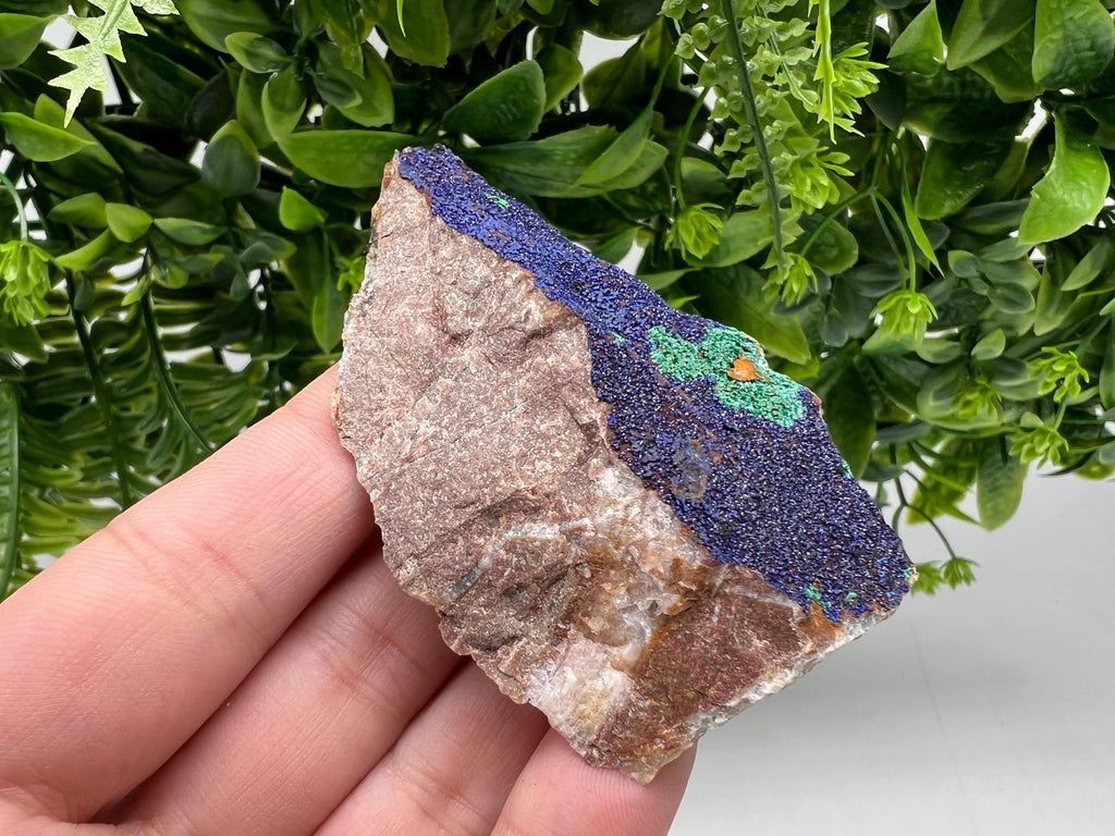 Azurite Malachite Mineral Specimen: Moroccan Blue-Green Crystal, Collector Stone