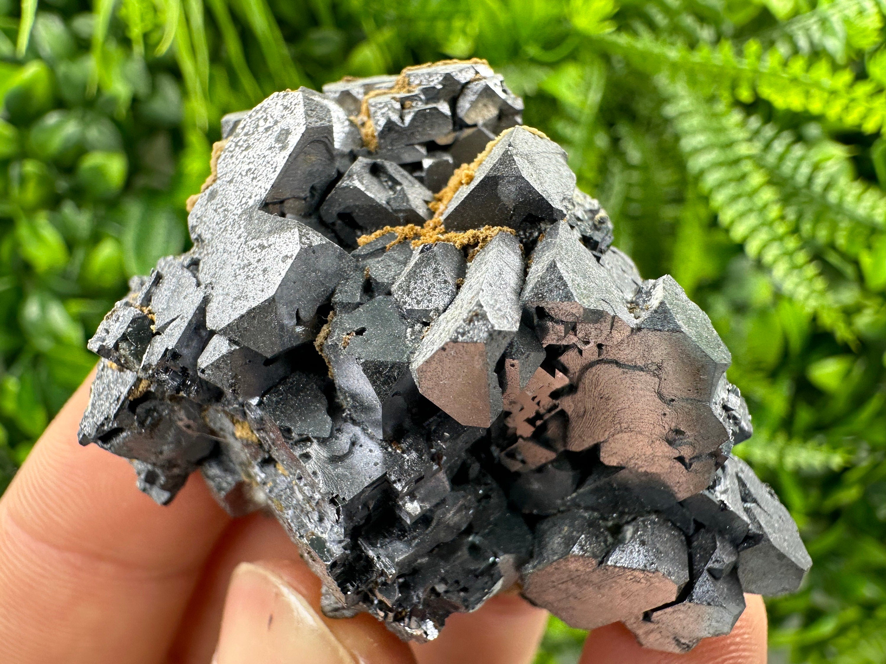 Rare Skeleton Galena Cluster: Natural Crystal Mineral Souvenir