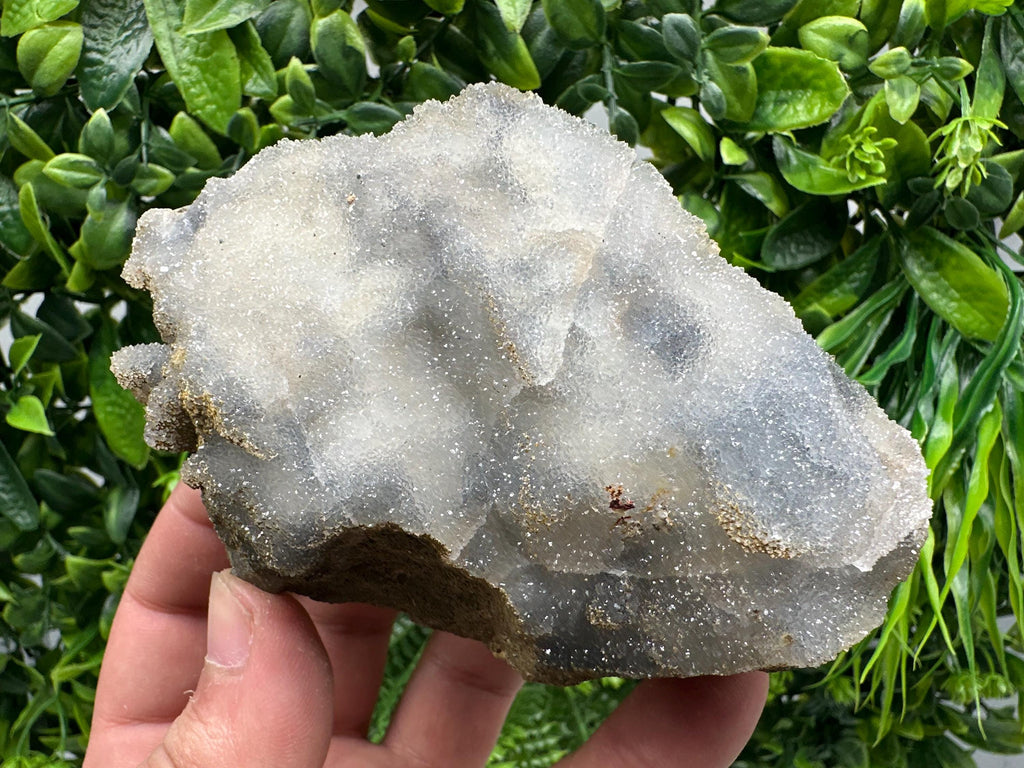 Blue Chalcedony Quartz with Chlorite Inclusions, Bulgaria Mineral Specimen