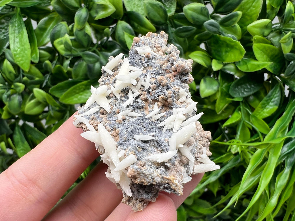 Rare Rainbow Pyrite Calcite Specimen: Madan Bulgaria Mineral Decor
