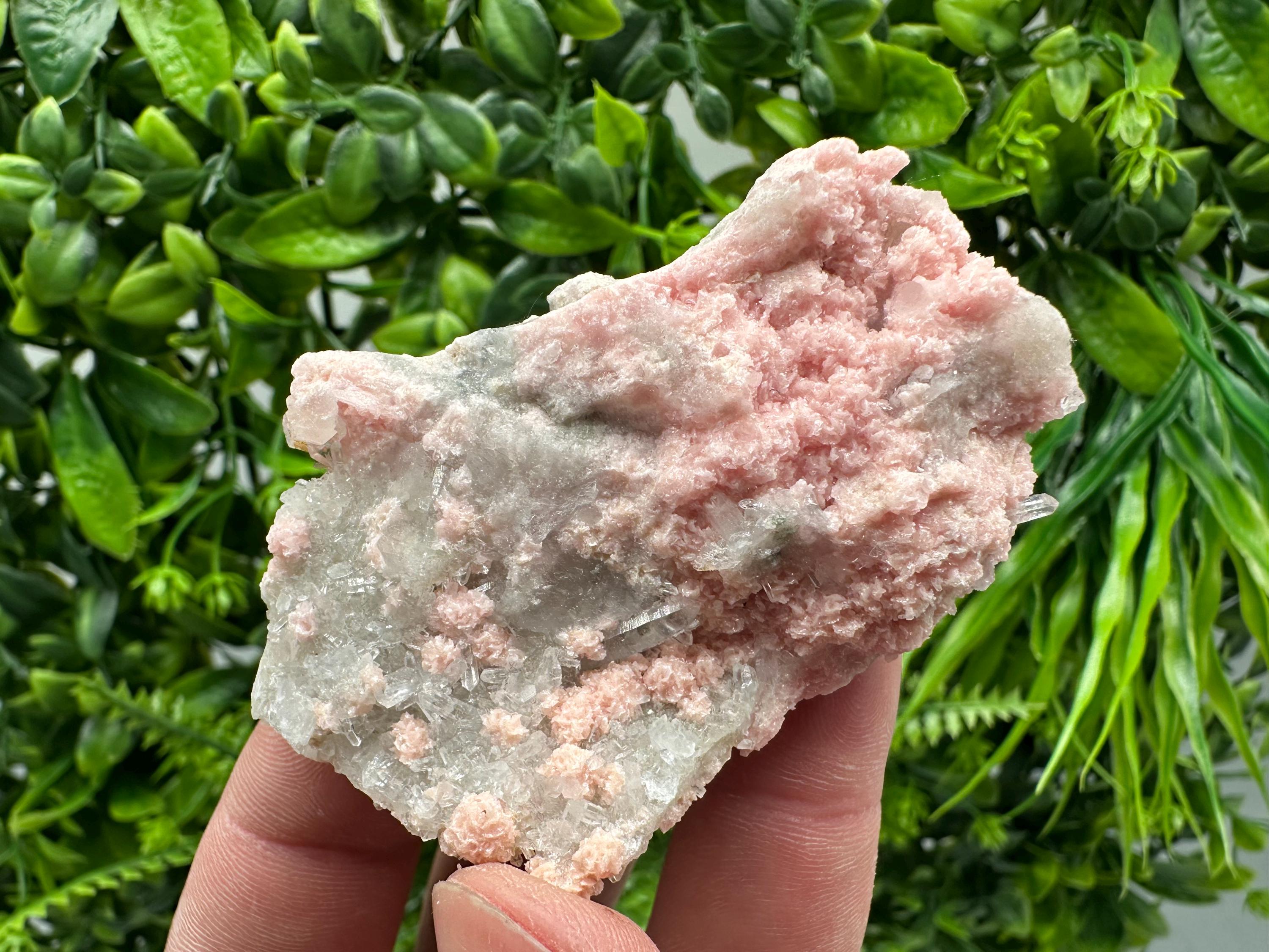 Rhodochrosite on Quartz, Starnica Mine, Bulgaria Crystal