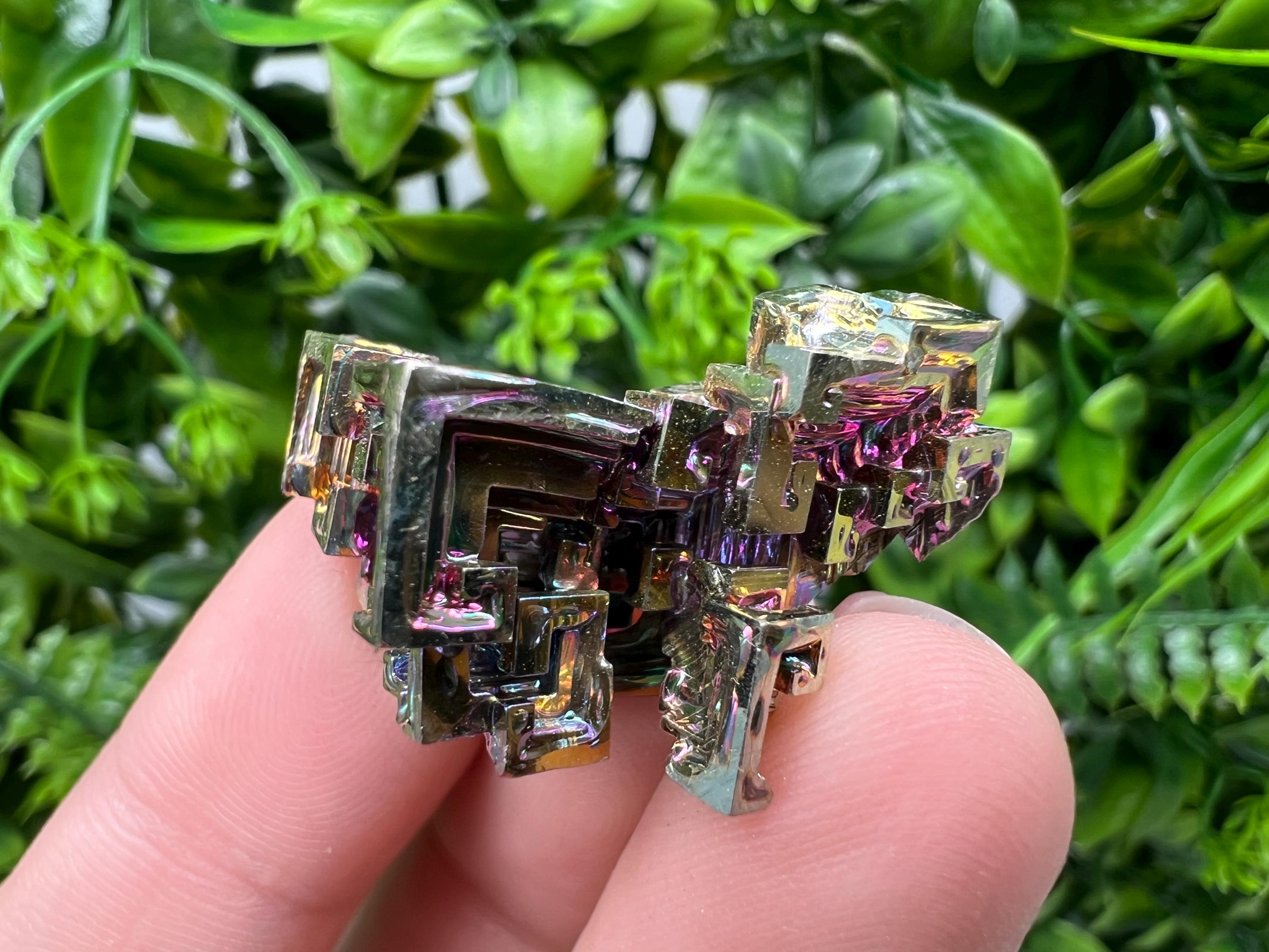 Rainbow Bismuth Crystal: Rare Gemstone Specimen, 16 grams