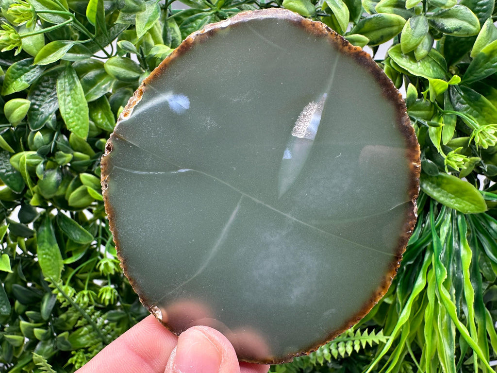 Polished Agate Slice: Spiritual Healing Crystal Coaster (9/10 cm)