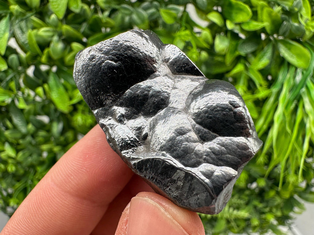 Botryoidal Black Hematite Specimen: Moroccan Crystal for Reiki Chakra