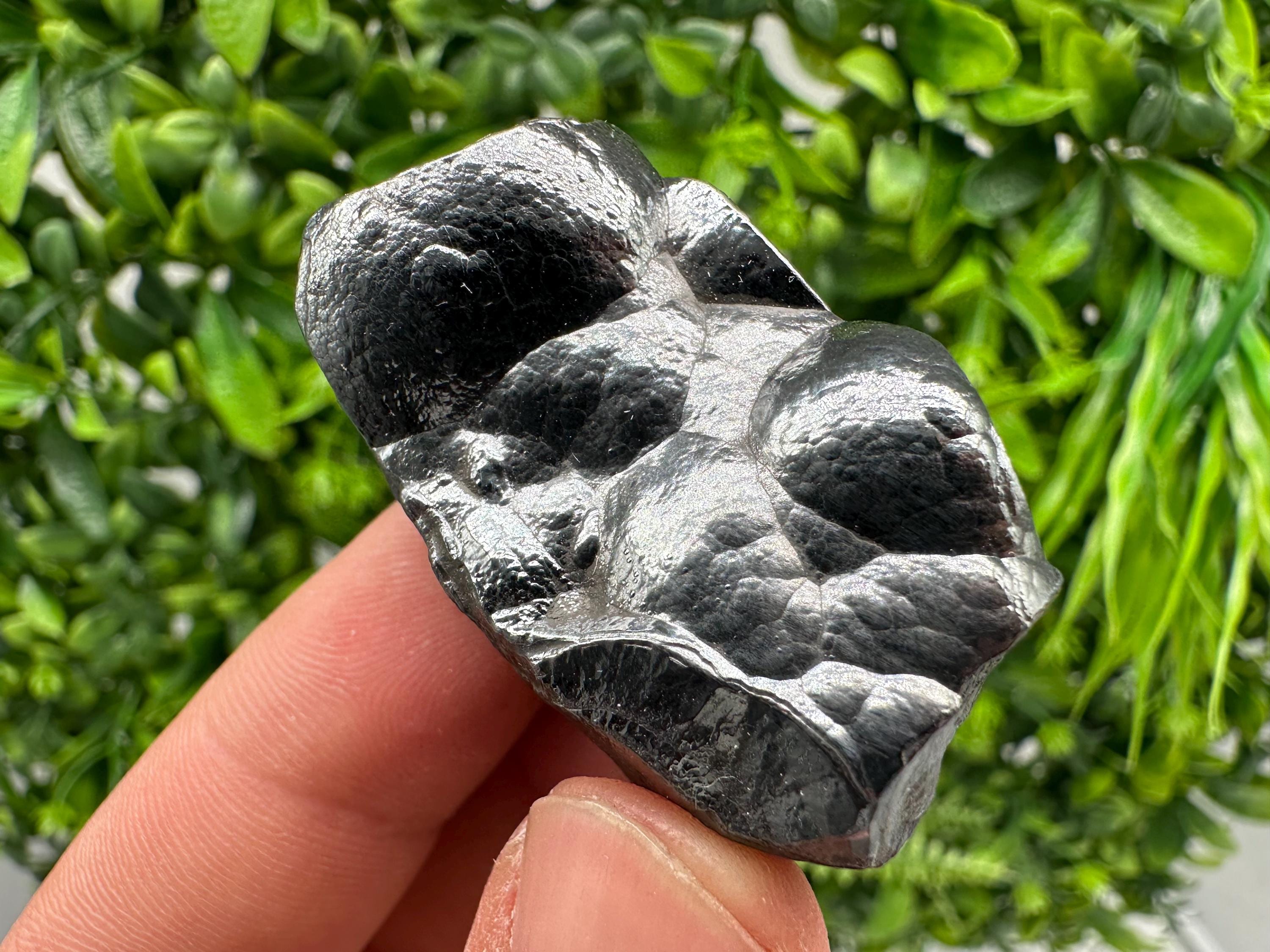 Botryoidal Black Hematite Specimen: Moroccan Crystal for Reiki Chakra