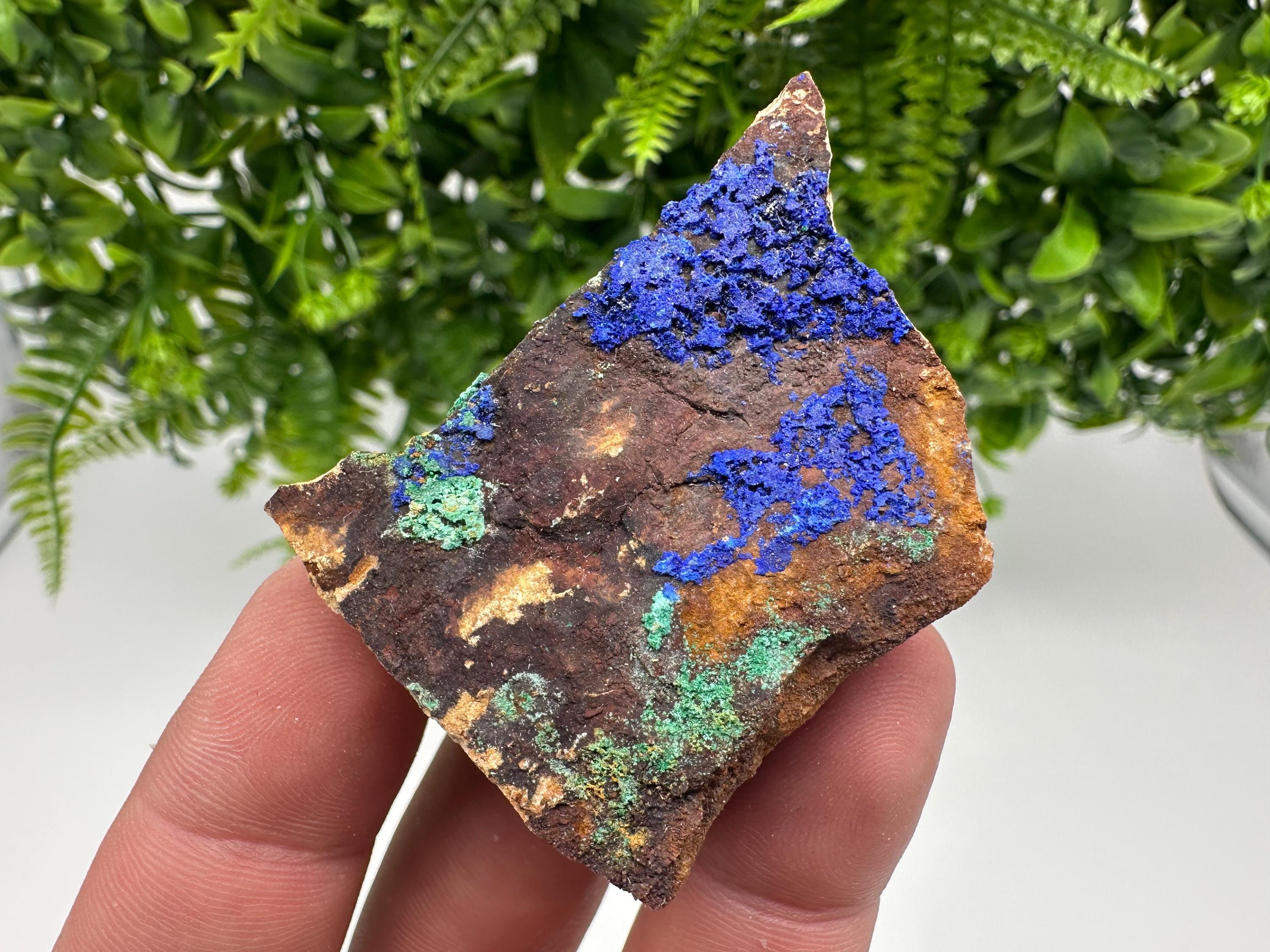 Moroccan Azurite Malachite Mineral Specimen, Rare Crystal