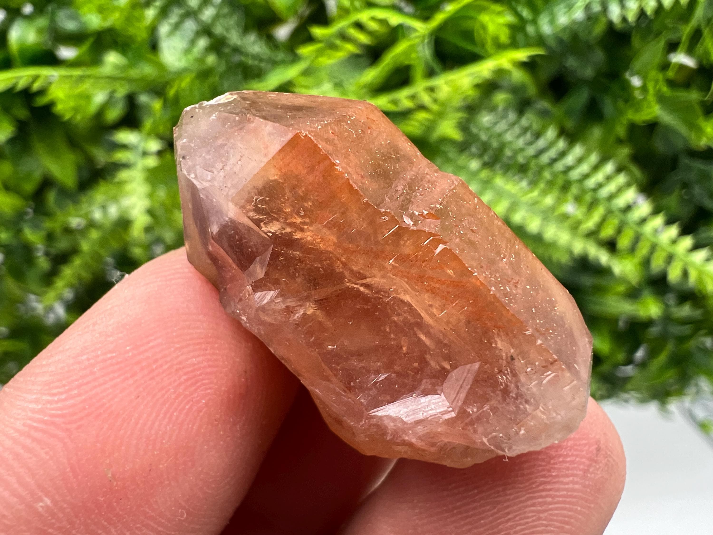 Red Hematite Phantom Quartz, Morocco Mineral Specimen