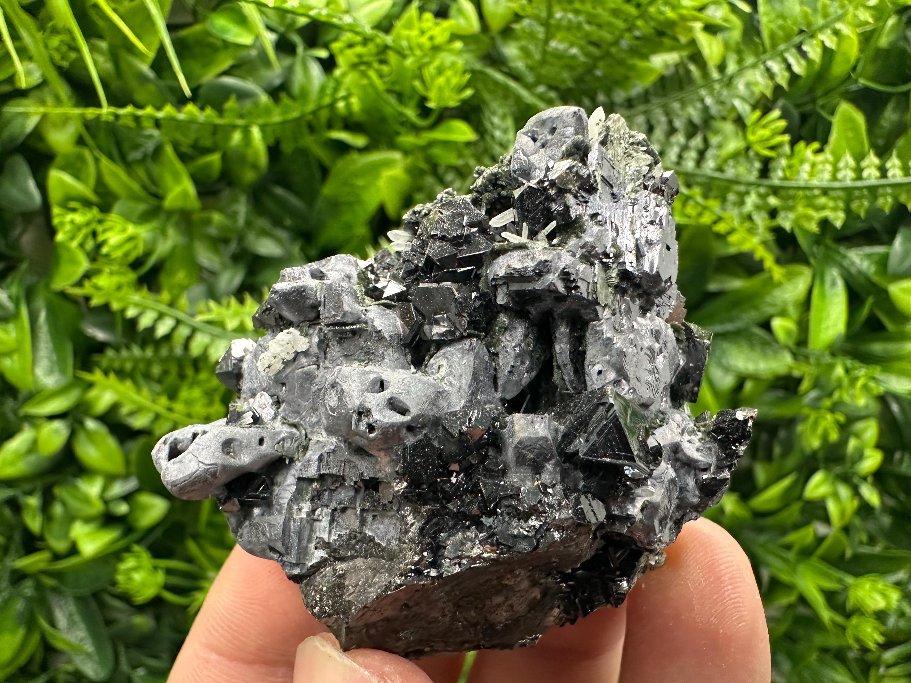 Skeletal Galena, Sphalerite, Quartz Mineral Specimen, Bulgaria