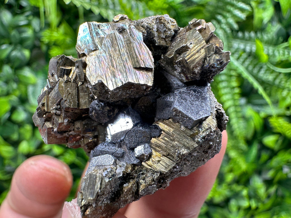 Pyrite with Hematite Specimen, Madan Bulgaria Mineral Gift