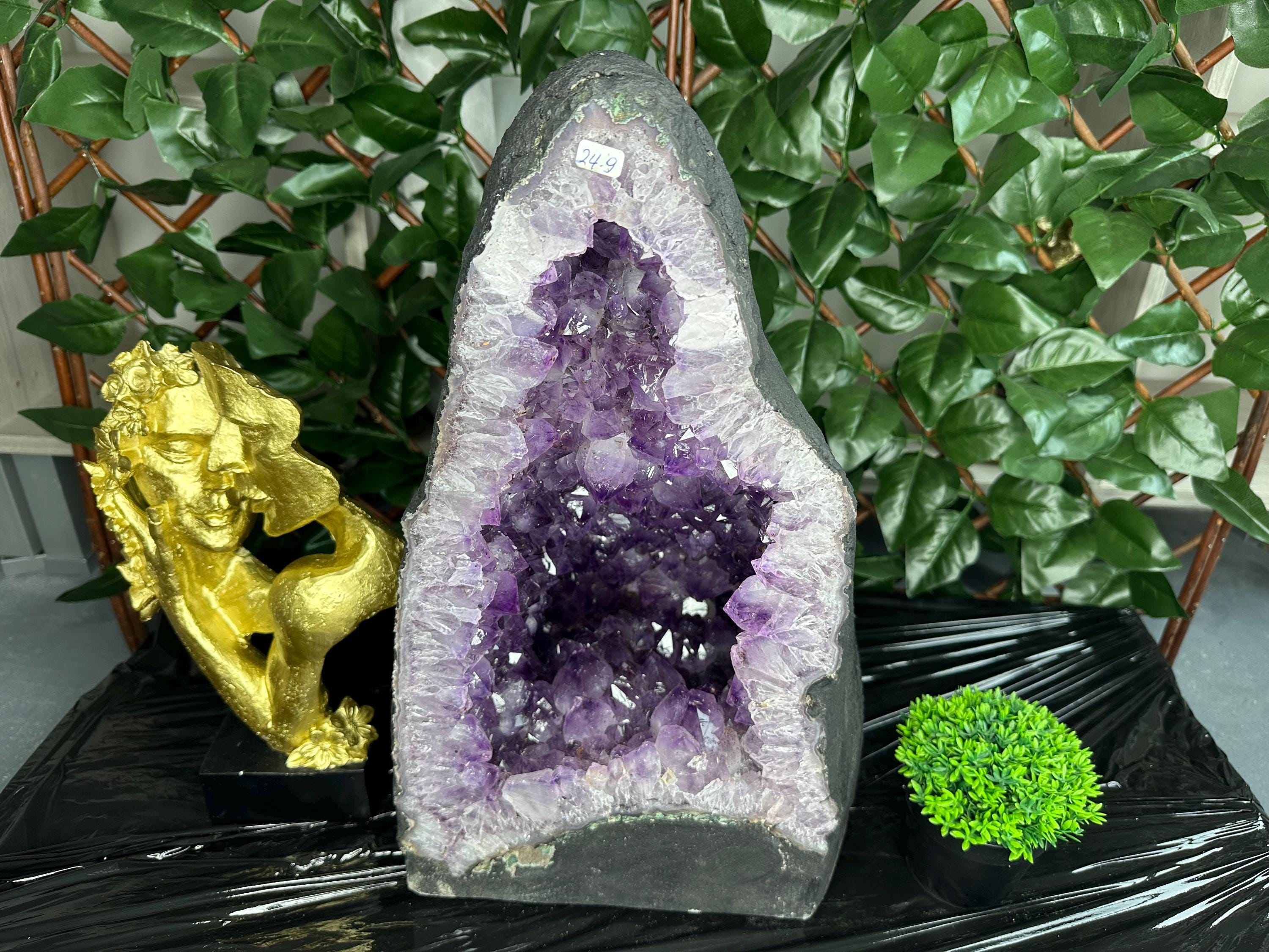 Large Amethyst Geode, Brazil Mineral Specimen, Purple Quartz