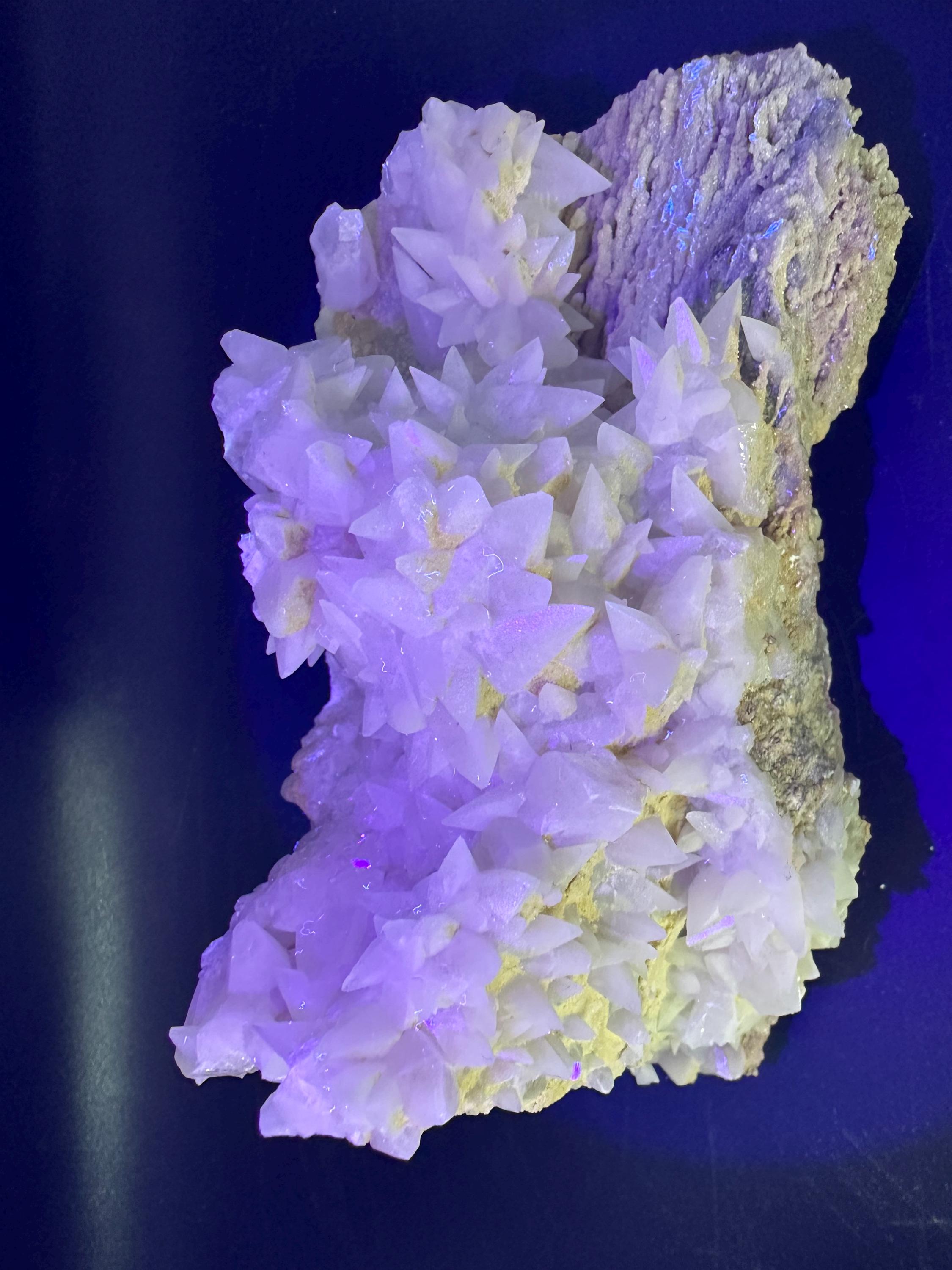 Calcite on Aragonite: Djurcovo Mine, Bulgaria Crystal