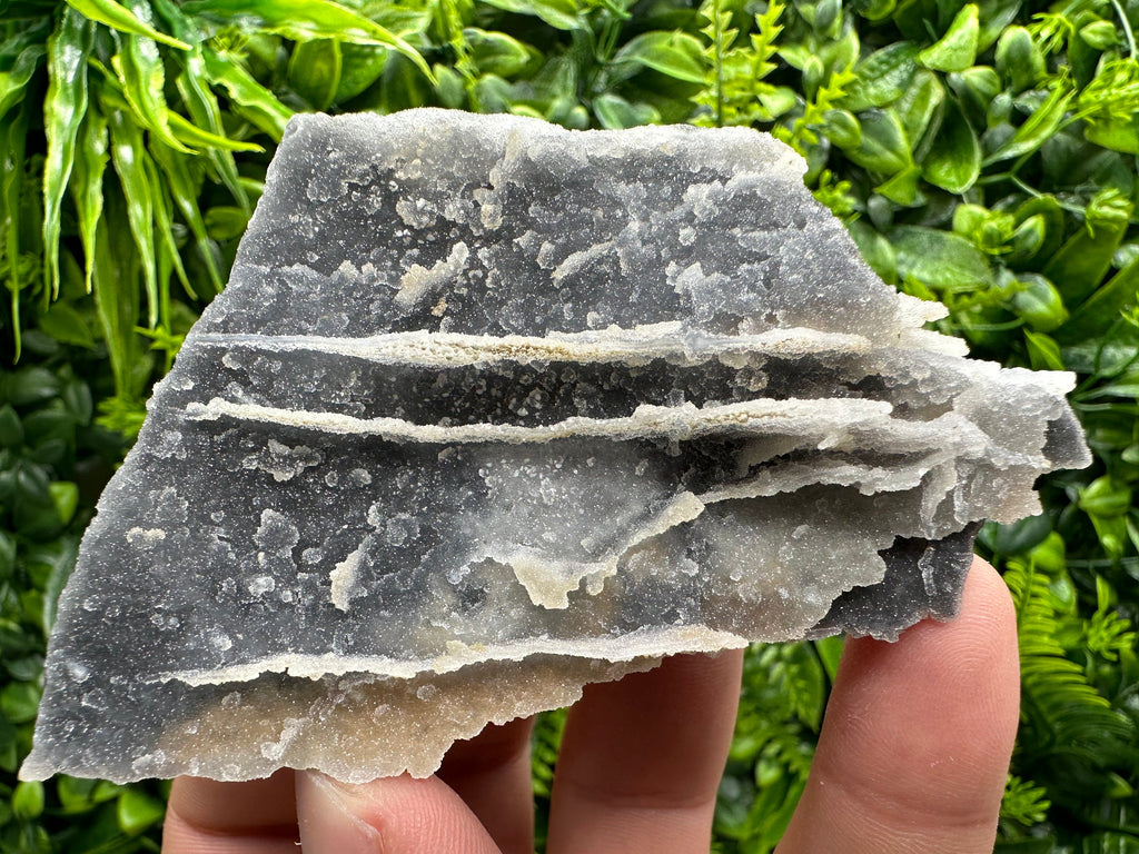 Blue Chalcedony Quartz with Chlorite Inclusions, Bulgaria Crystal Decor