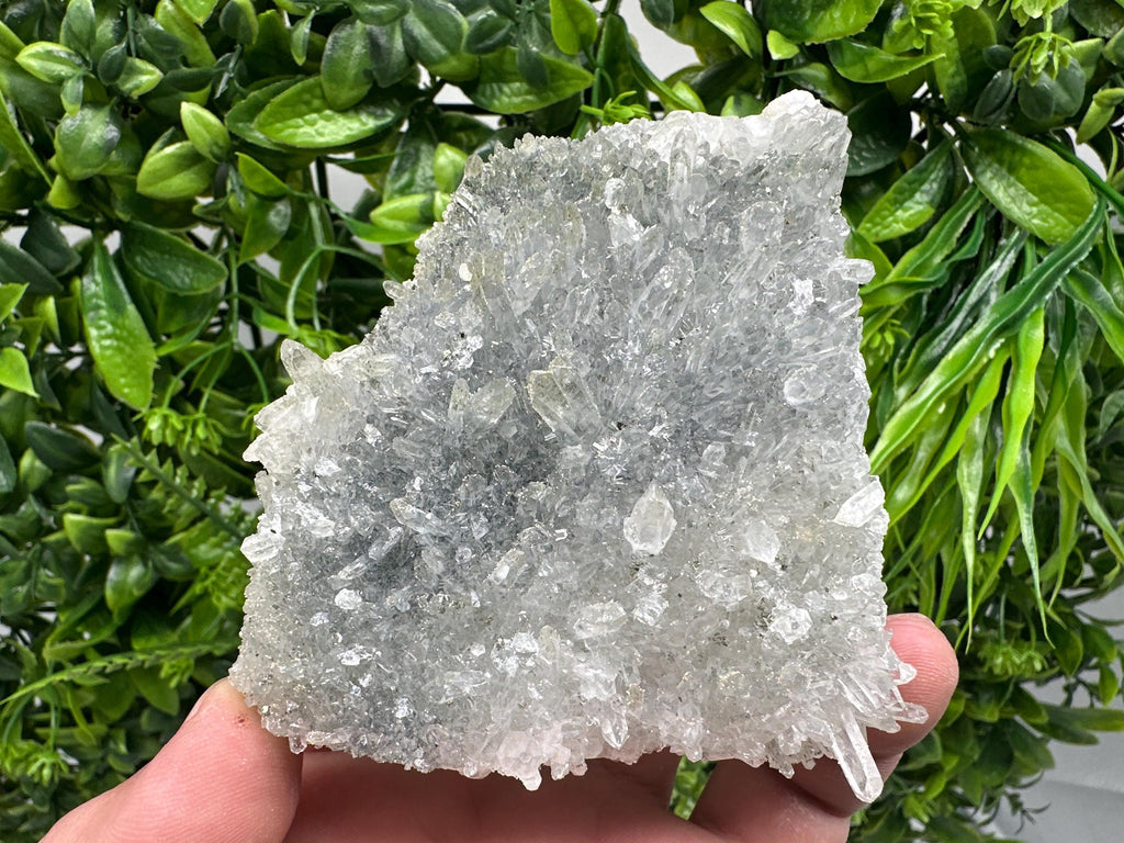 Chlorite Quartz Cluster: Bulgarian Mineral Specimen, Home Decor Stone