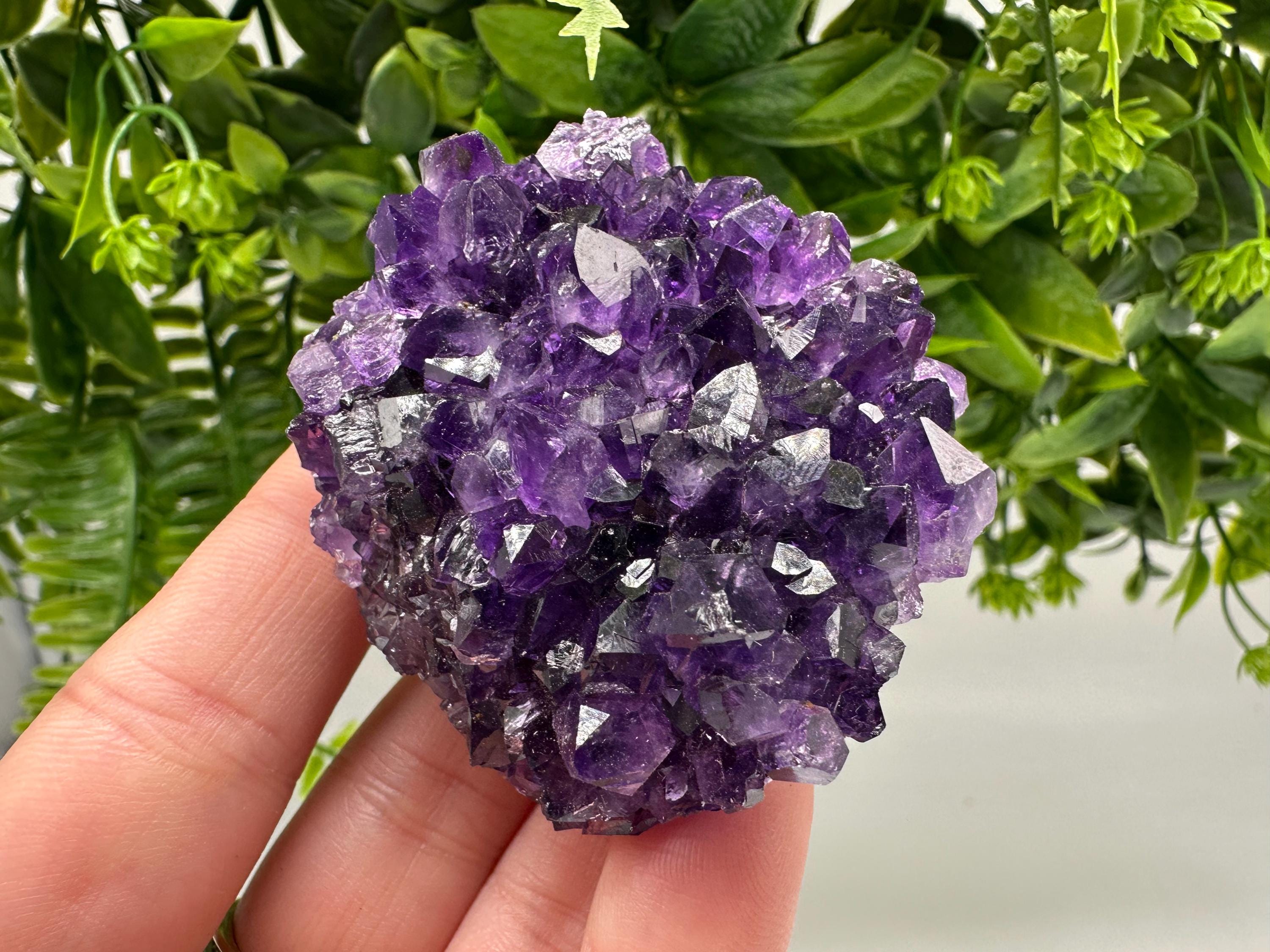 Uruguay Amethyst Crystal: Purple Quartz Home Decor, Energy Stone