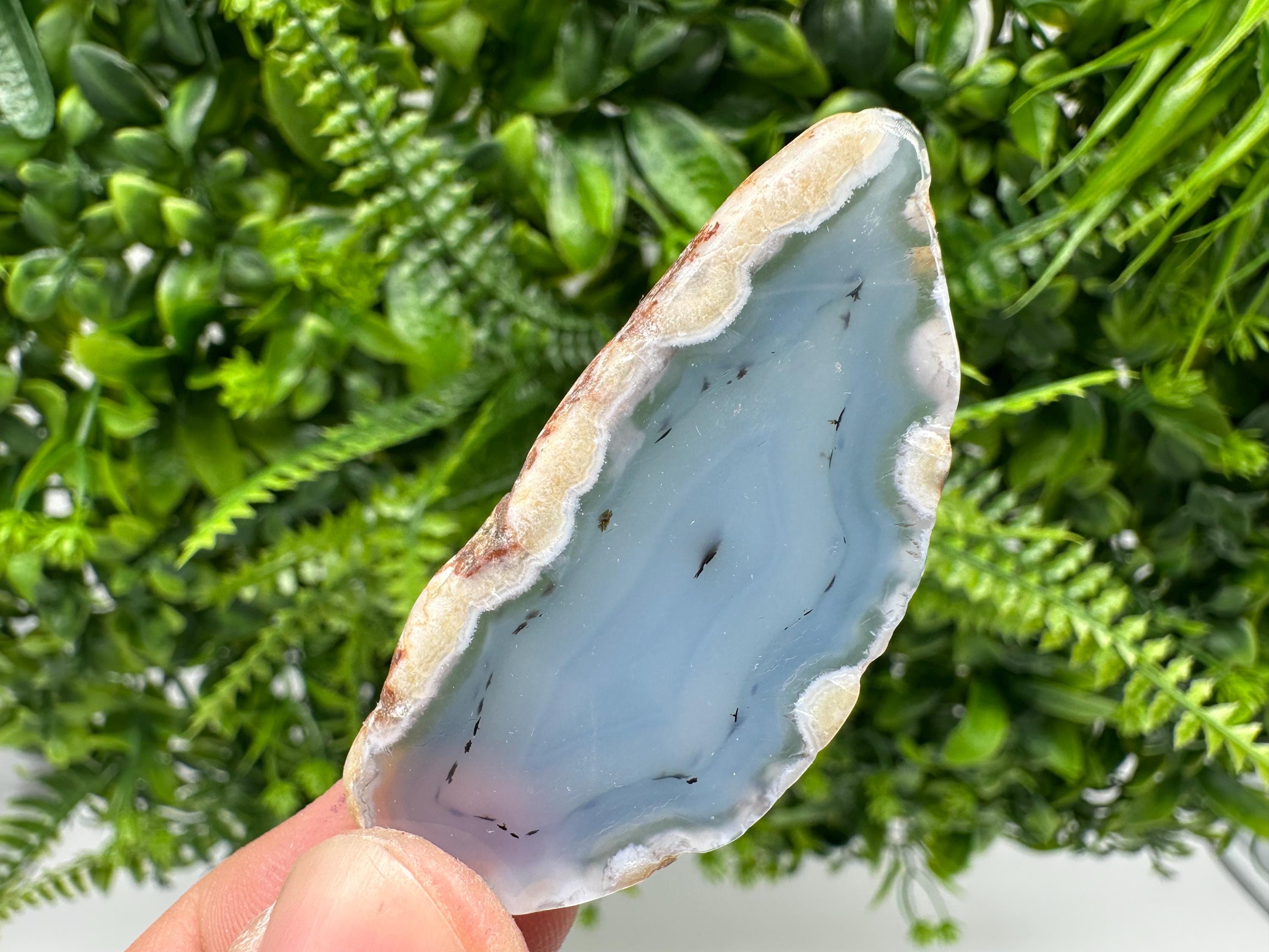 Agate Slice: Polished Quartz Crystal, Spiritual Healing Stone