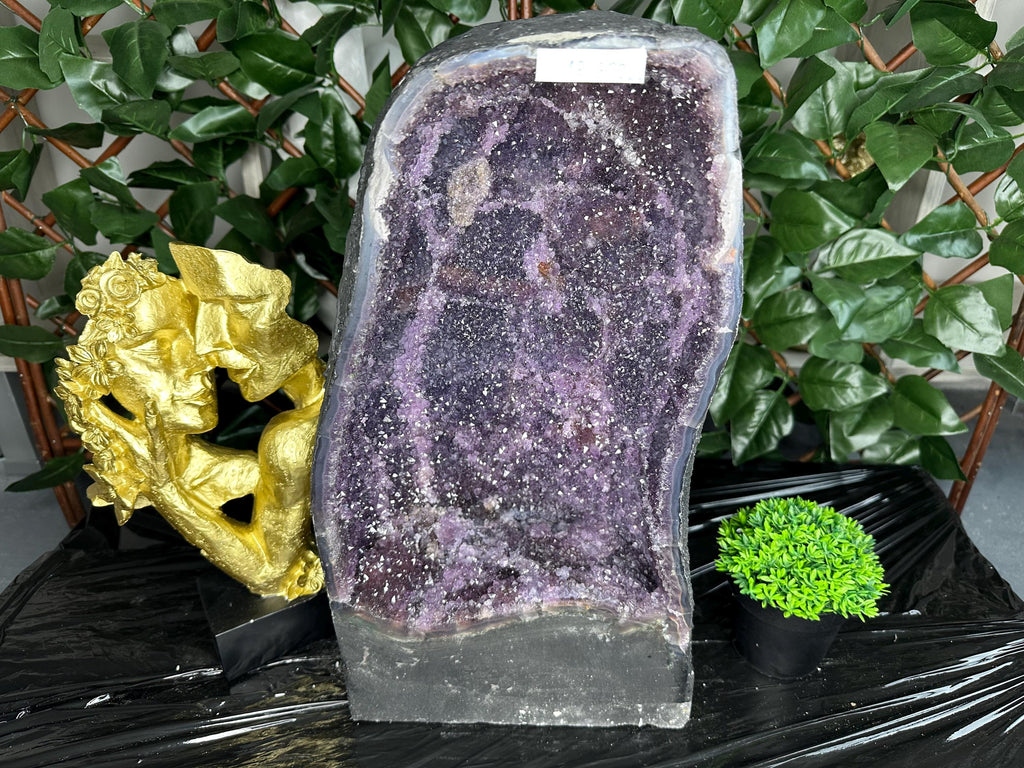 Large Amethyst Geode, Brazil Mineral Specimen, Purple Quartz