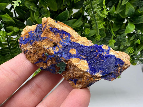 Azurite Malachite Mineral Specimen: Moroccan Blue-Green Crystal, Collector Stone