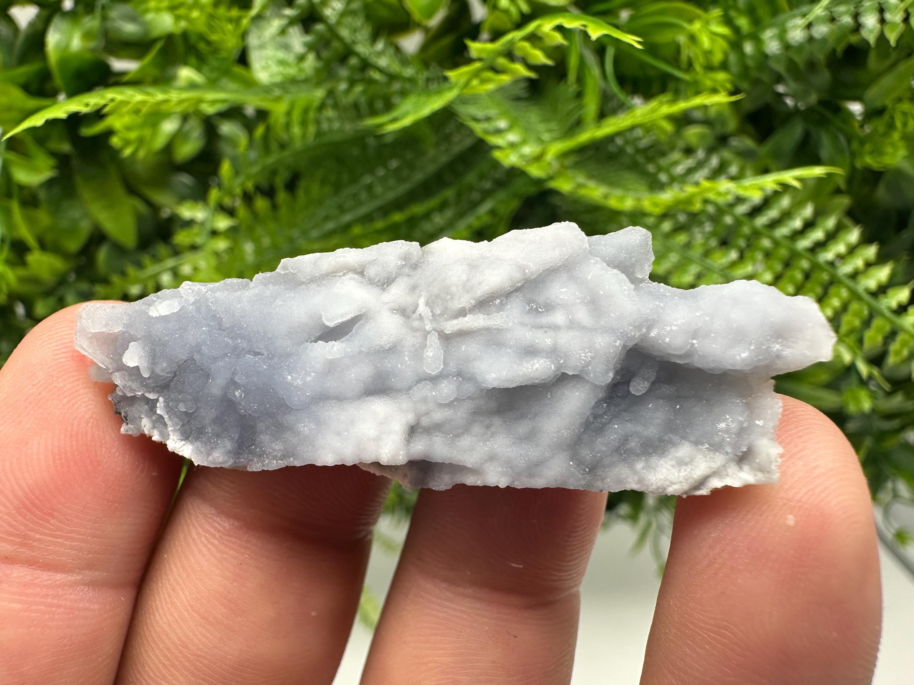 Light Blue Chalcedony Specimen: Natural Bulgaria Mineral Decor