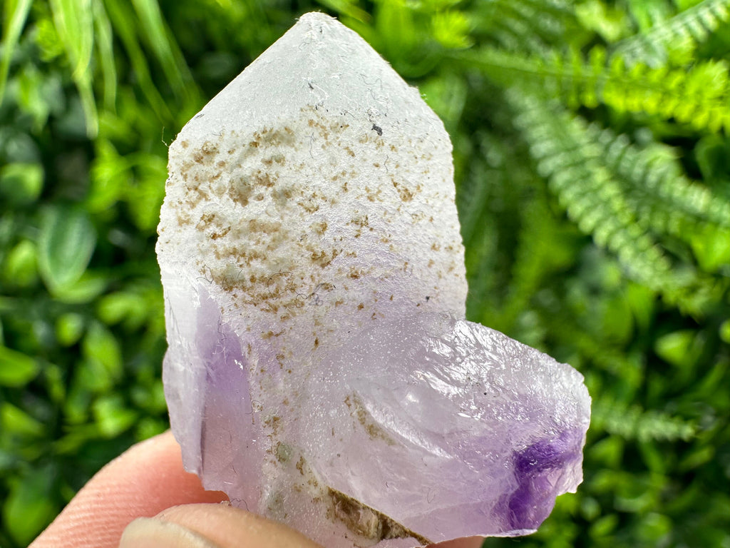Amethyst Phantom Quartz with Chalcedony and Chlorite Inclusions