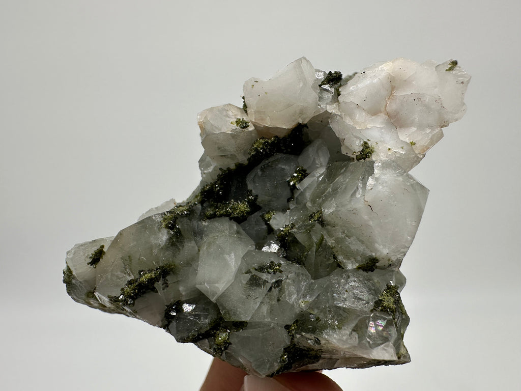 Rainbow Epidote with Quartz, Hakkari Turkey Mineral Specimen (5.5/5.5/3cm)