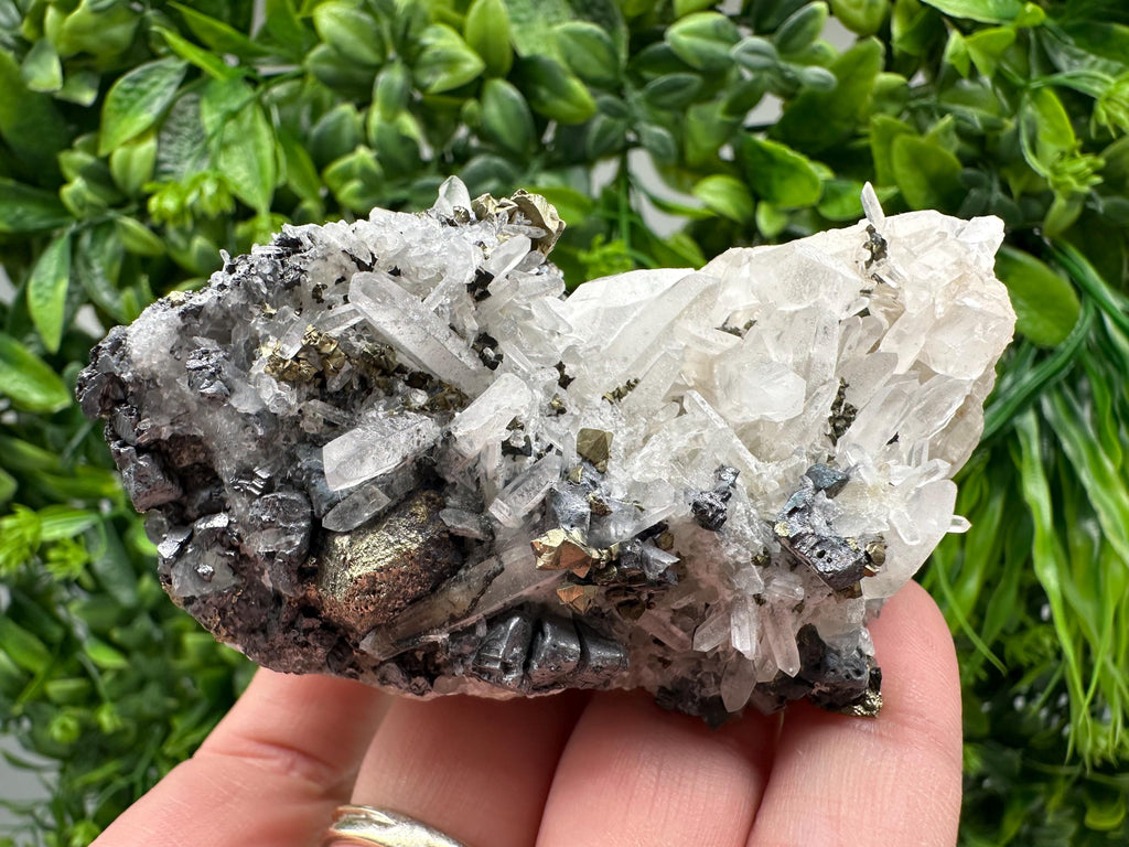 Wonderful Sphalerite Chalcopyrite on  Quartz whit Galena feom 9 th September mine,Bulgaria,natural,collection mineral specimen,gift