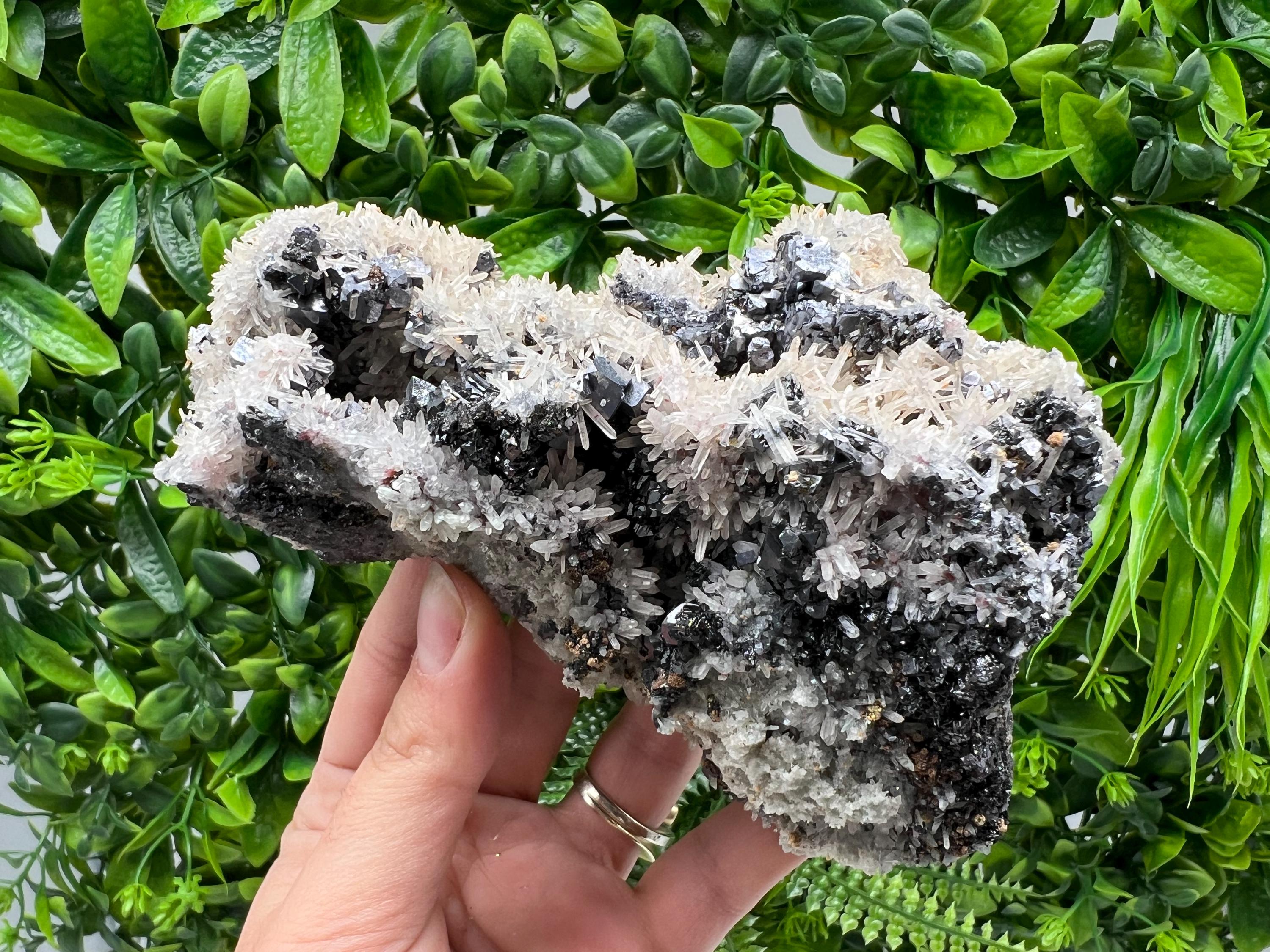 Galena Cluster with Siderite and Quartz, 9th September Mine, Bulgaria