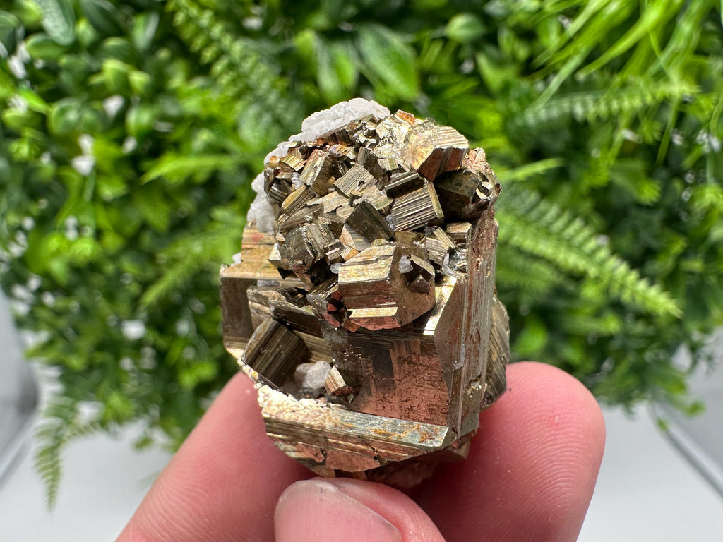 Rainbow Pyrite Cluster: Bulgarian Mineral Specimen, Home Decor Gift