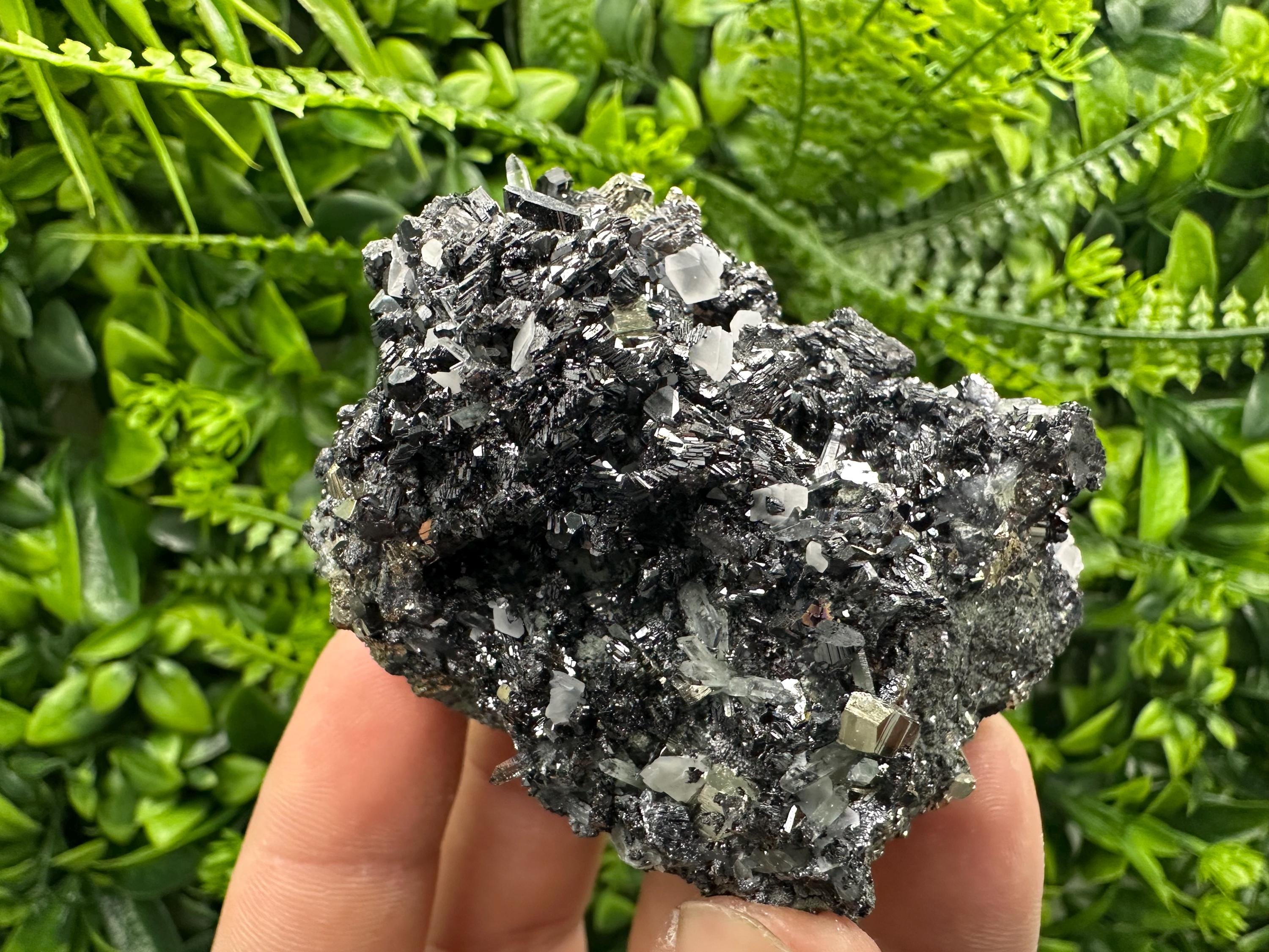 Sphalerite Pyrite Quartz Calcite Crystal Specimen, Borieva Mine, Bulgaria