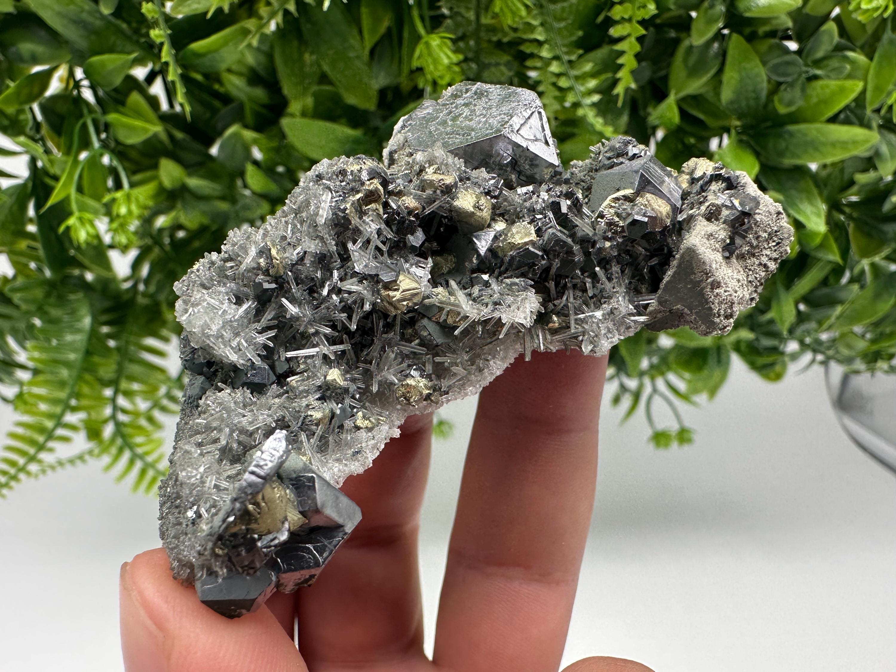 Wonderful shiny Galena,Chalcopyrite,Sphalerite from Vurba mine section Batantci natural minerals souvenir crystal gift home decor,collection