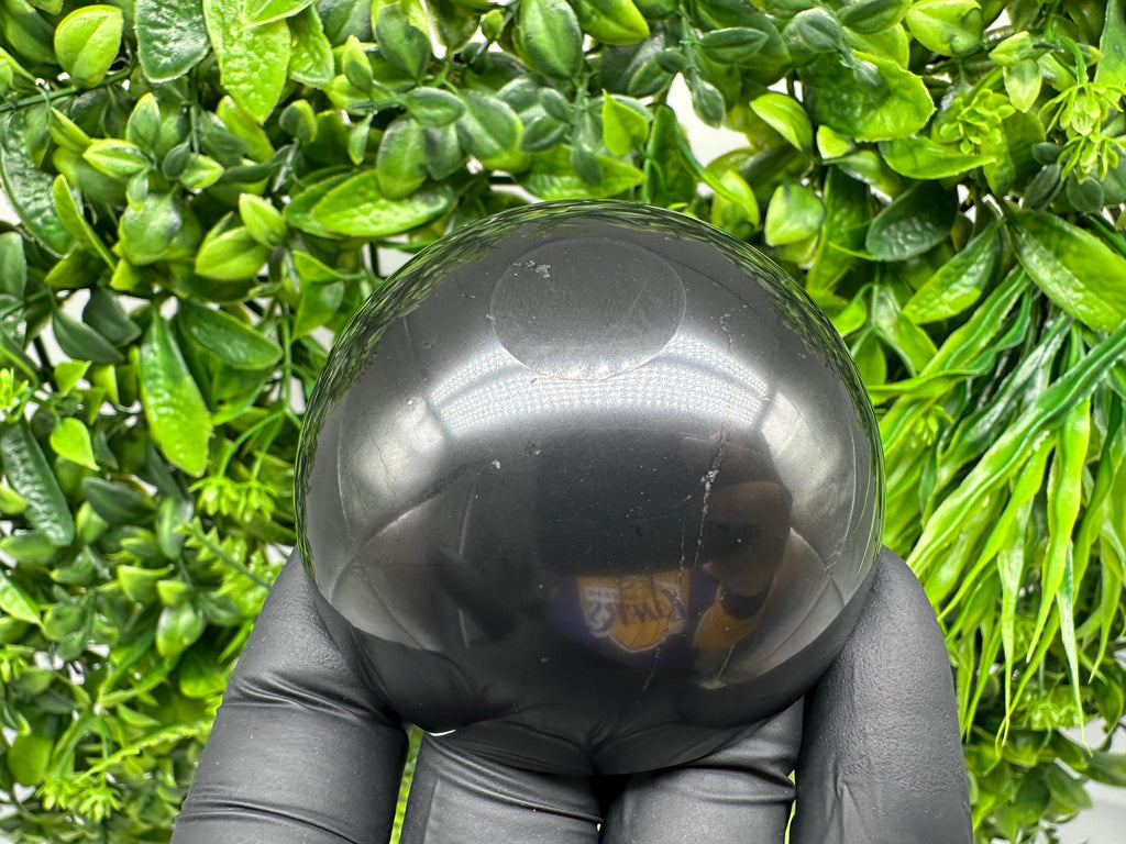 Polished Shungite Bowl (70mm): EMF Protection, Water Purification