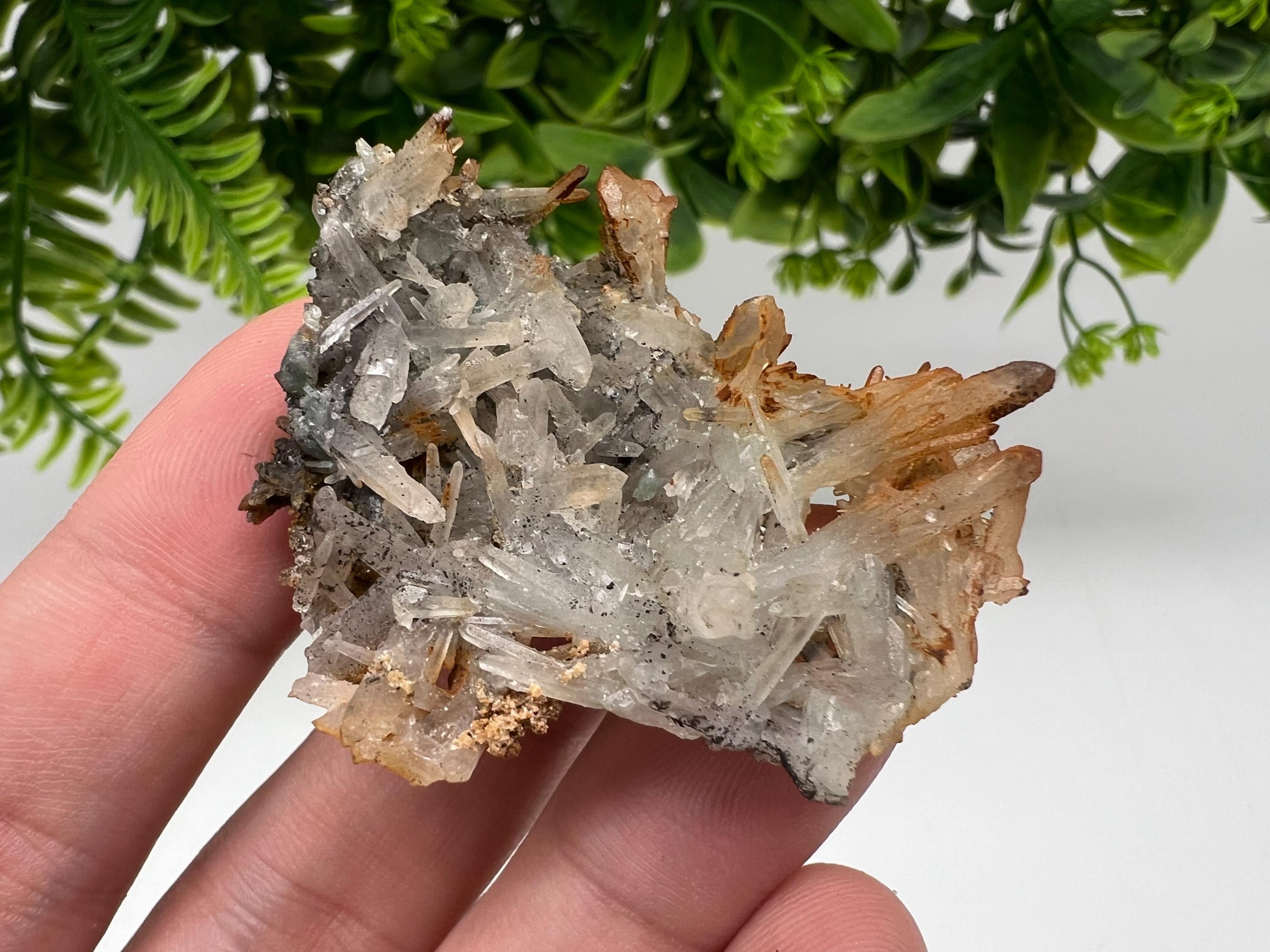 Bulgarian Quartz Mineral Specimen: Iron Oxide Limonite Inclusion