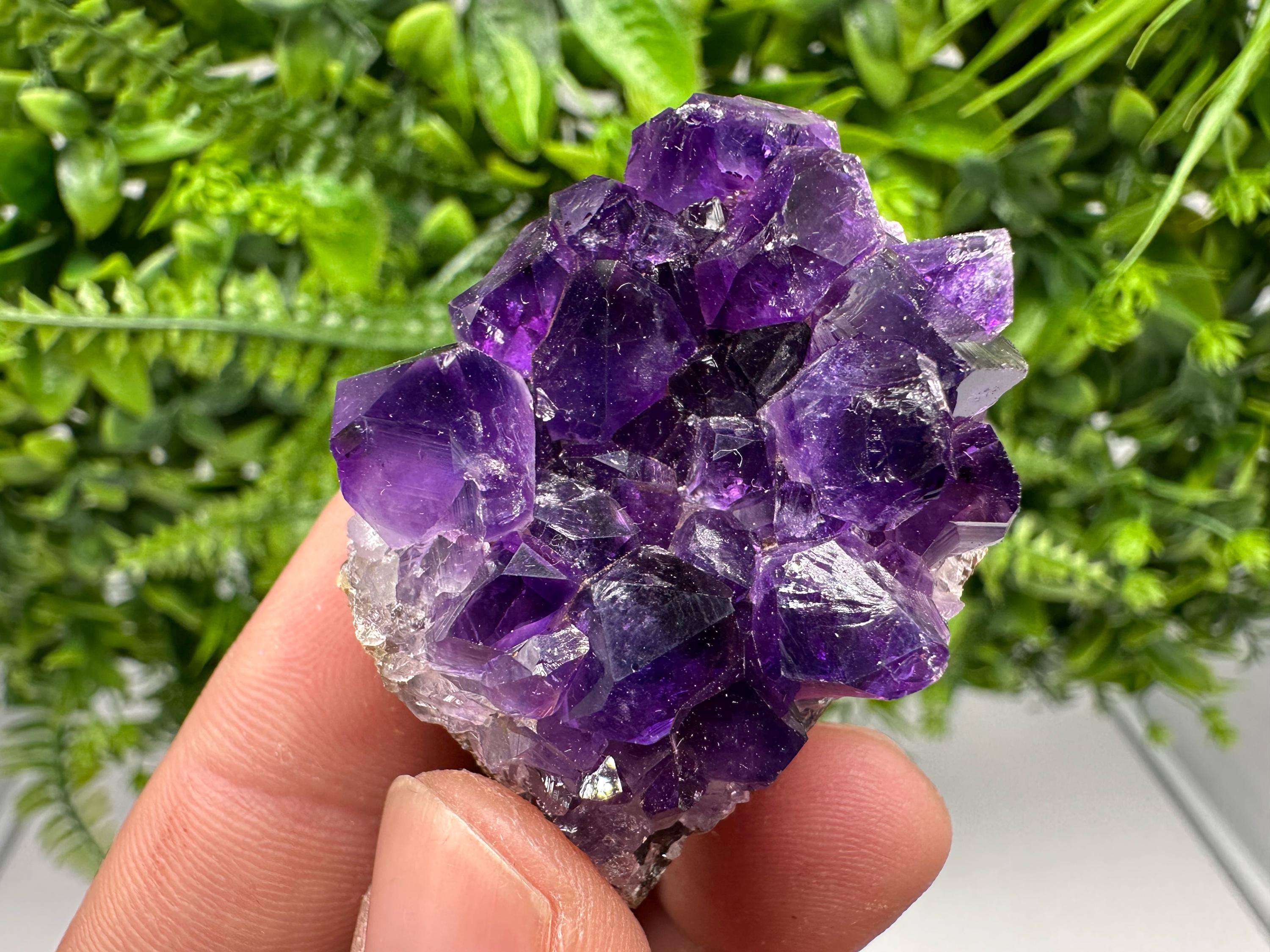 Natural Purple Amethyst Cluster, Uruguay Crystal, Home Decor