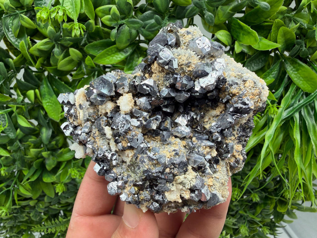 Sphalerite Cleiopfane on Quartz Mineral Specimen, Krushev Dol Mine, Bulgaria Home Decor Stone