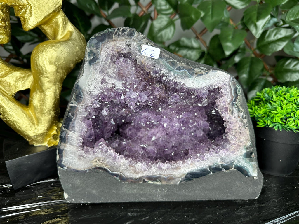 Large Amethyst Geode, Brazil Mineral Specimen, Purple Quartz