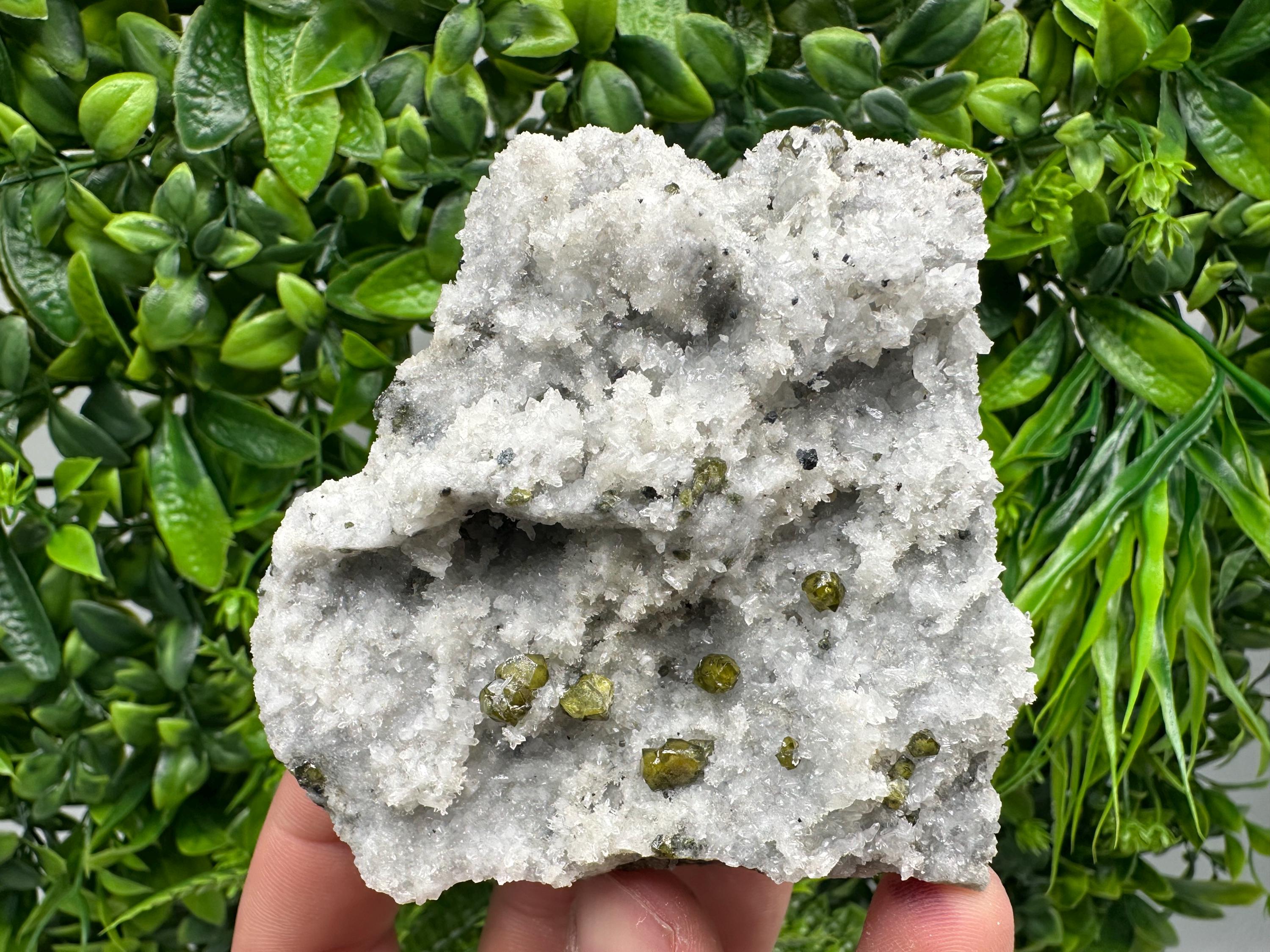 Green Cleiophane Sphalerite Gem on Quartz, Mineral Collection