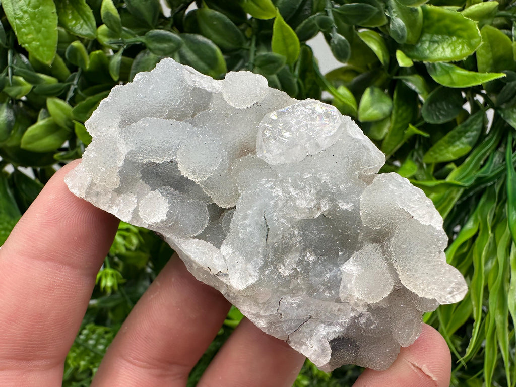Apophyllite Stilbite on Chalcedony, India Mineral Specimen