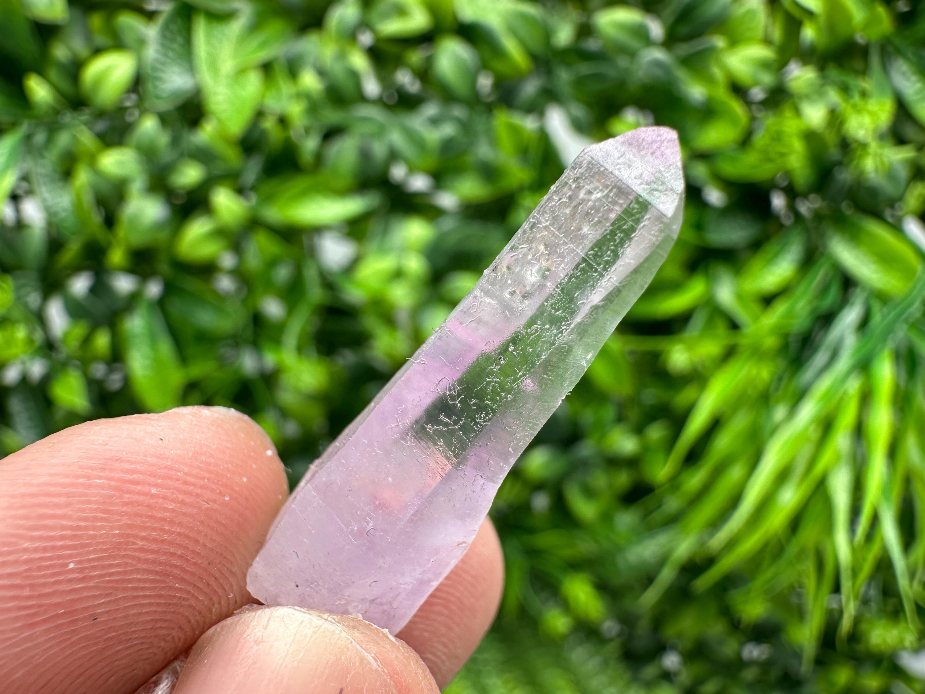 Amethyst Phantom Quartz Crystal: Chalcedony Chlorite Inclusions