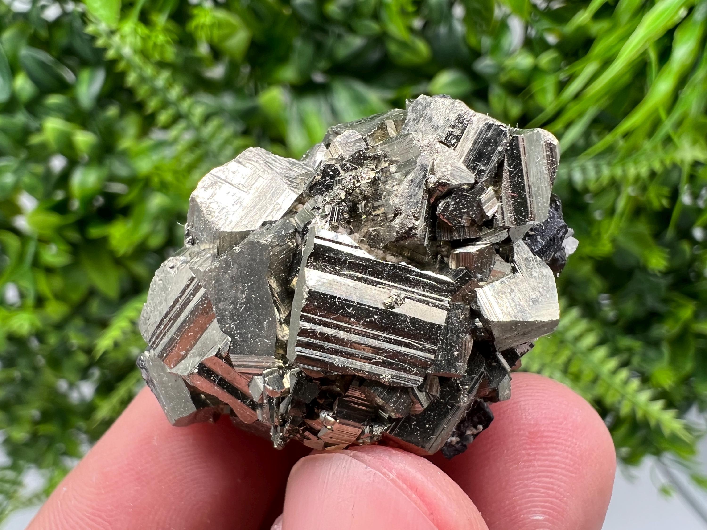 Golden Pyrite Cluster, Sphalerite Mineral Specimen, Madan Bulgaria