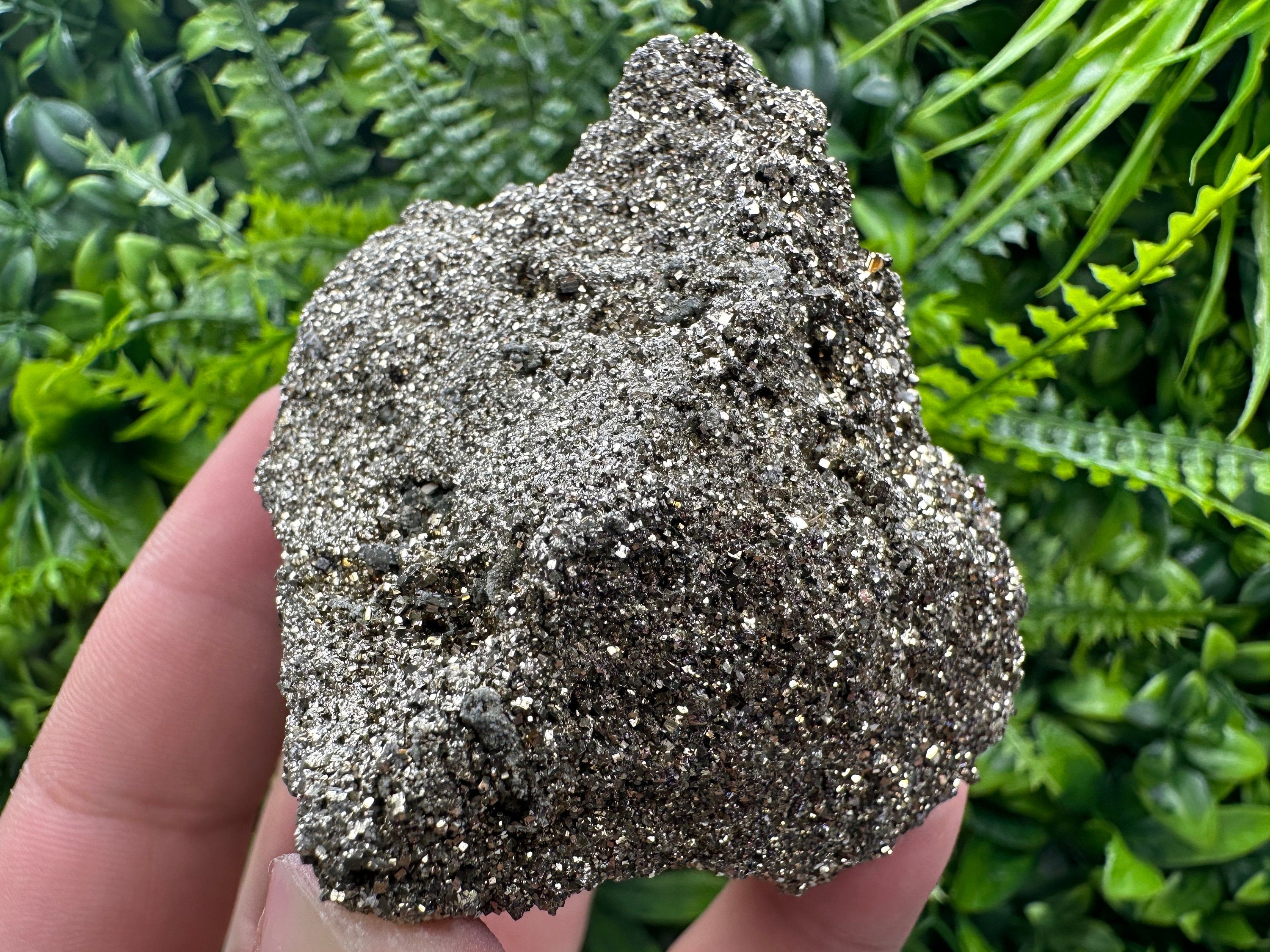 Rare Shiny Pyrite Crystal: Natural Fool's Gold Mineral Souvenir