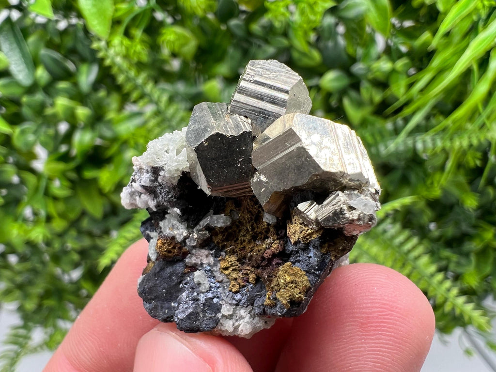 Golden Pyrite,Sphalerite from 9th September mine,Madan,Bulgaria,natural,collectible mineral specimen,home decor crystal,Pyrite cluster,