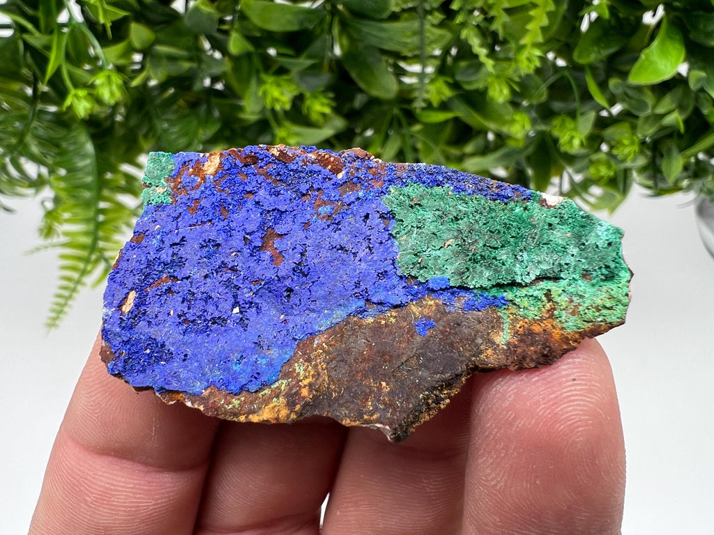 Moroccan Azurite Malachite Specimen, Blue Green Crystal Mineral