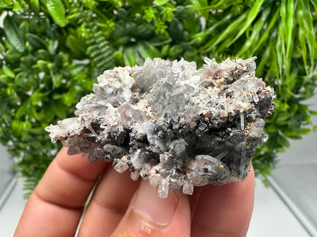 Quartz with Hematite & Iron Oxide: Collectible Mineral Specimen, Home Decor Stone