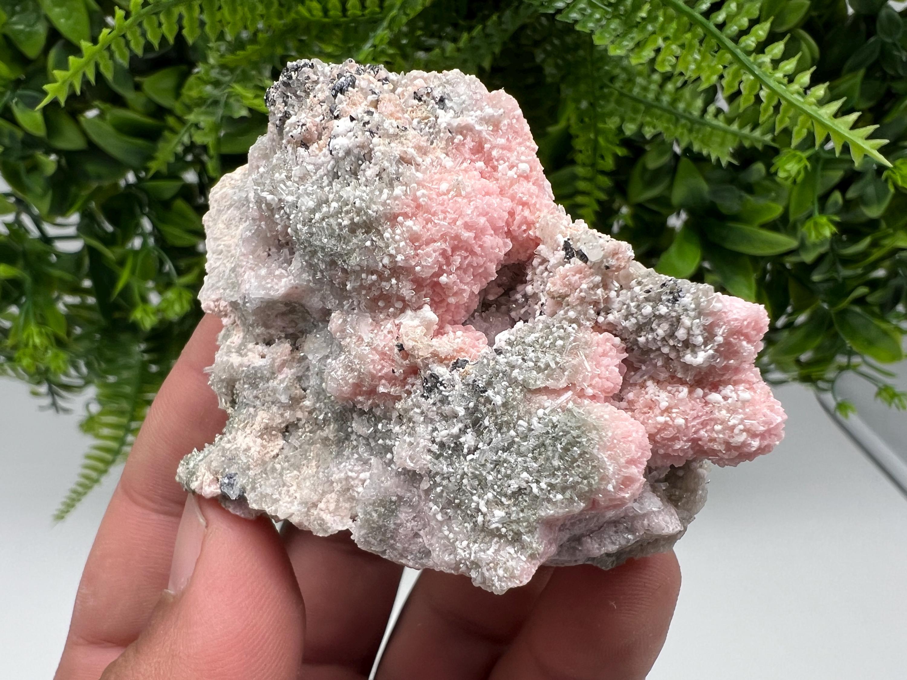 RARE Rhodochrosite with Calcite: Starnica Mine, Bulgaria