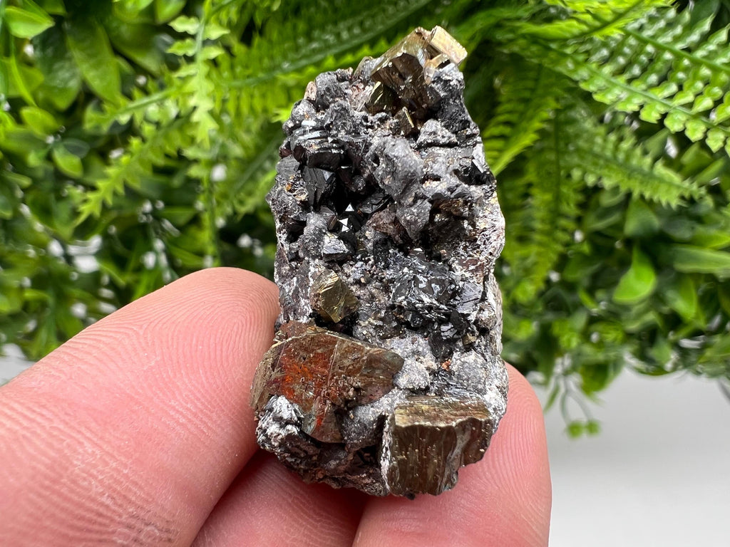 Wonderful Pyrite whit Hematite on Sphalerite,Quartz,from 9 th September mine,Bulgaria,natural,collectible specimen,collection minerals,gift