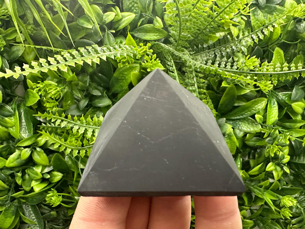 Shungite Pyramid (5cm): EMF & 5G Protection, Healing Crystal