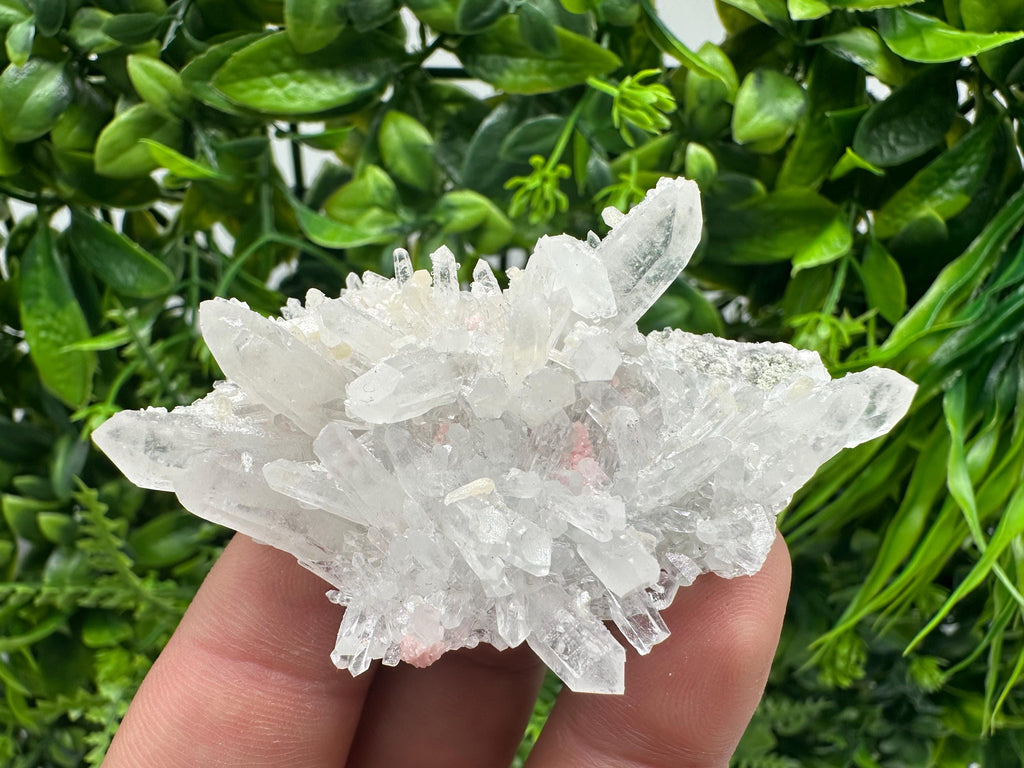 Rhodochrosite on Quartz Specimen, Starnica Mine, Bulgaria