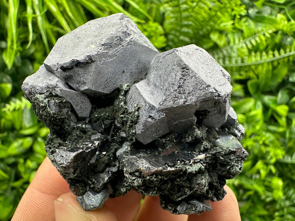 Galena Sphalerite Chlorite Crystal Cluster, Bulgaria Mineral Specimen