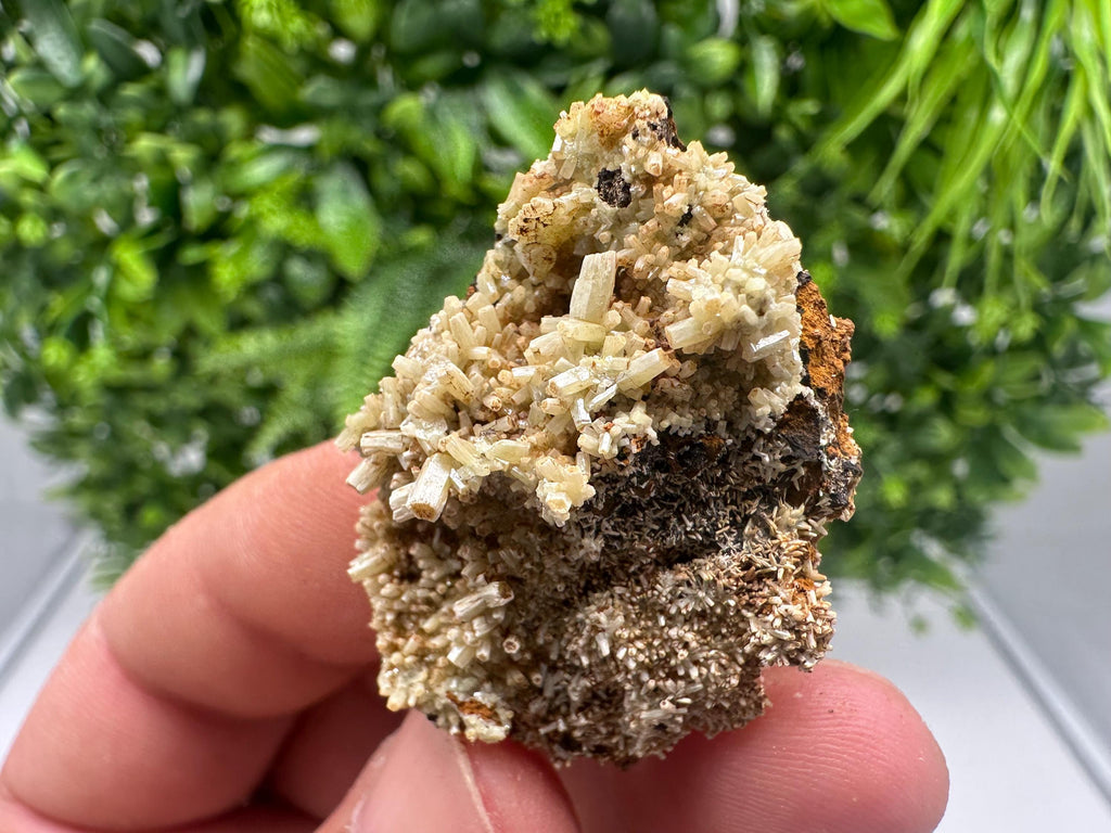 Rare Green Pyromorphite with Hematite on Quartz - Madjarovo Mine