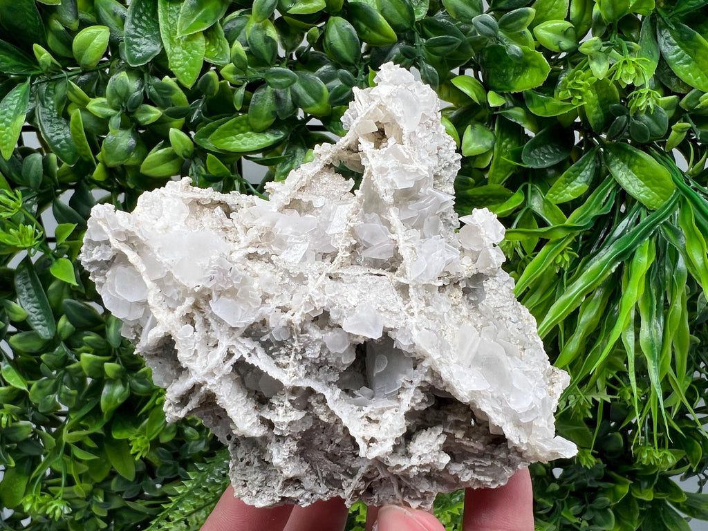 Calcite on Chalcedony Mineral Specimen, Bulgaria
